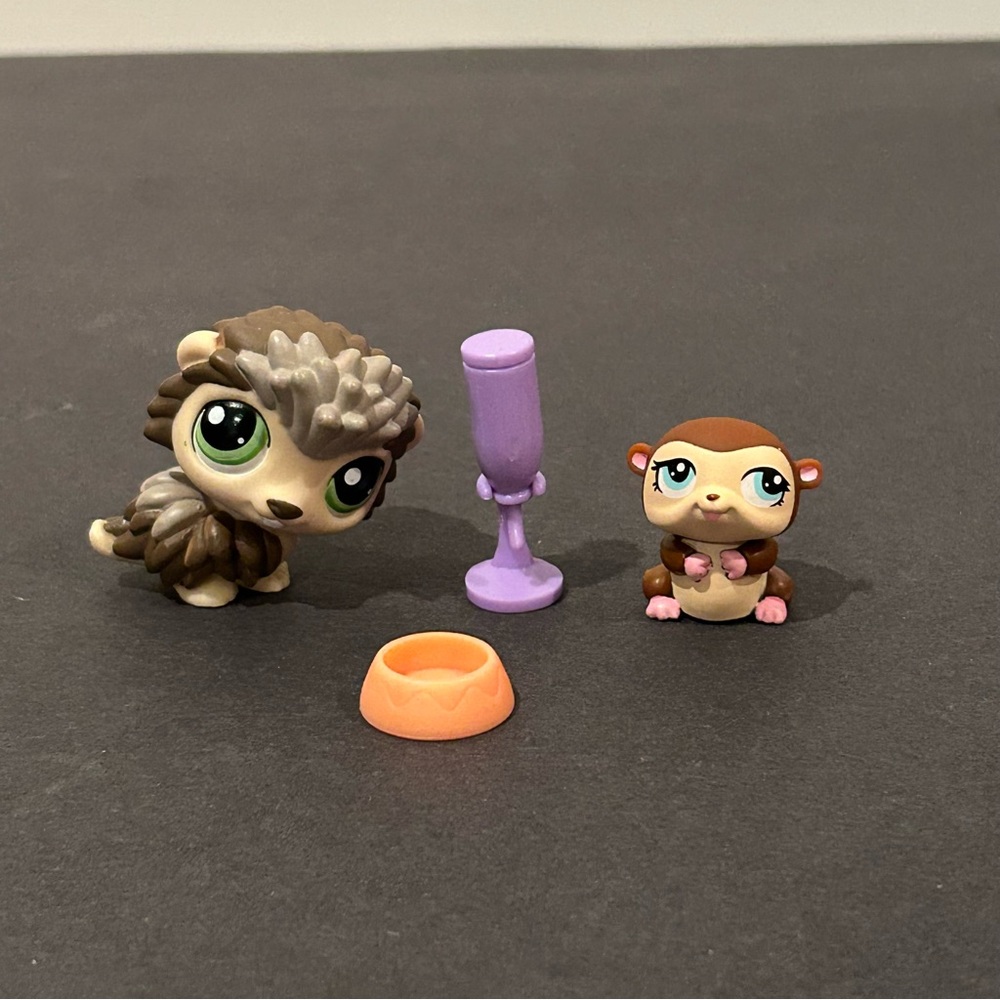 Littlest Pet Shop Hedgehog Porcupine & Hamster 1321 1322